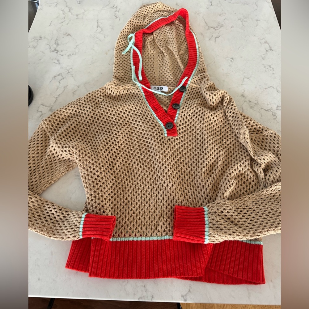 525 hoodie crochet sweater